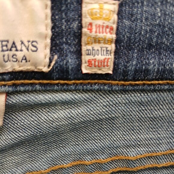 *Rare*Juicy Couture Y2K Sequin Denim Jeans - Picture 8 of 10